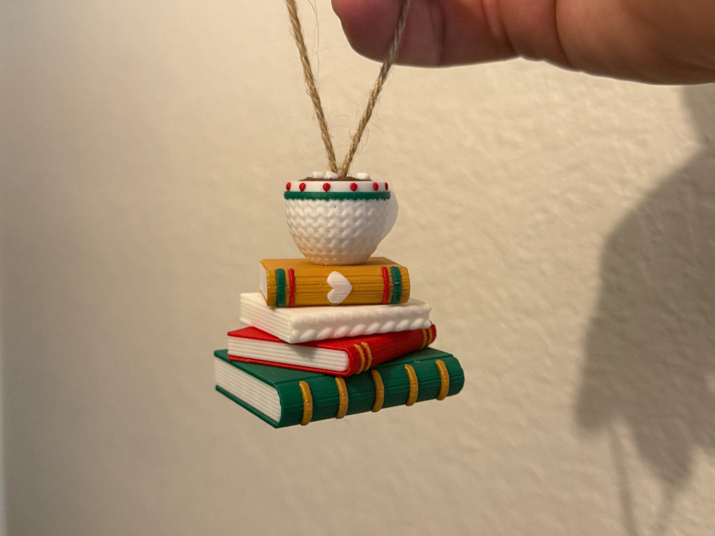 Christmas Ornament Book Stack