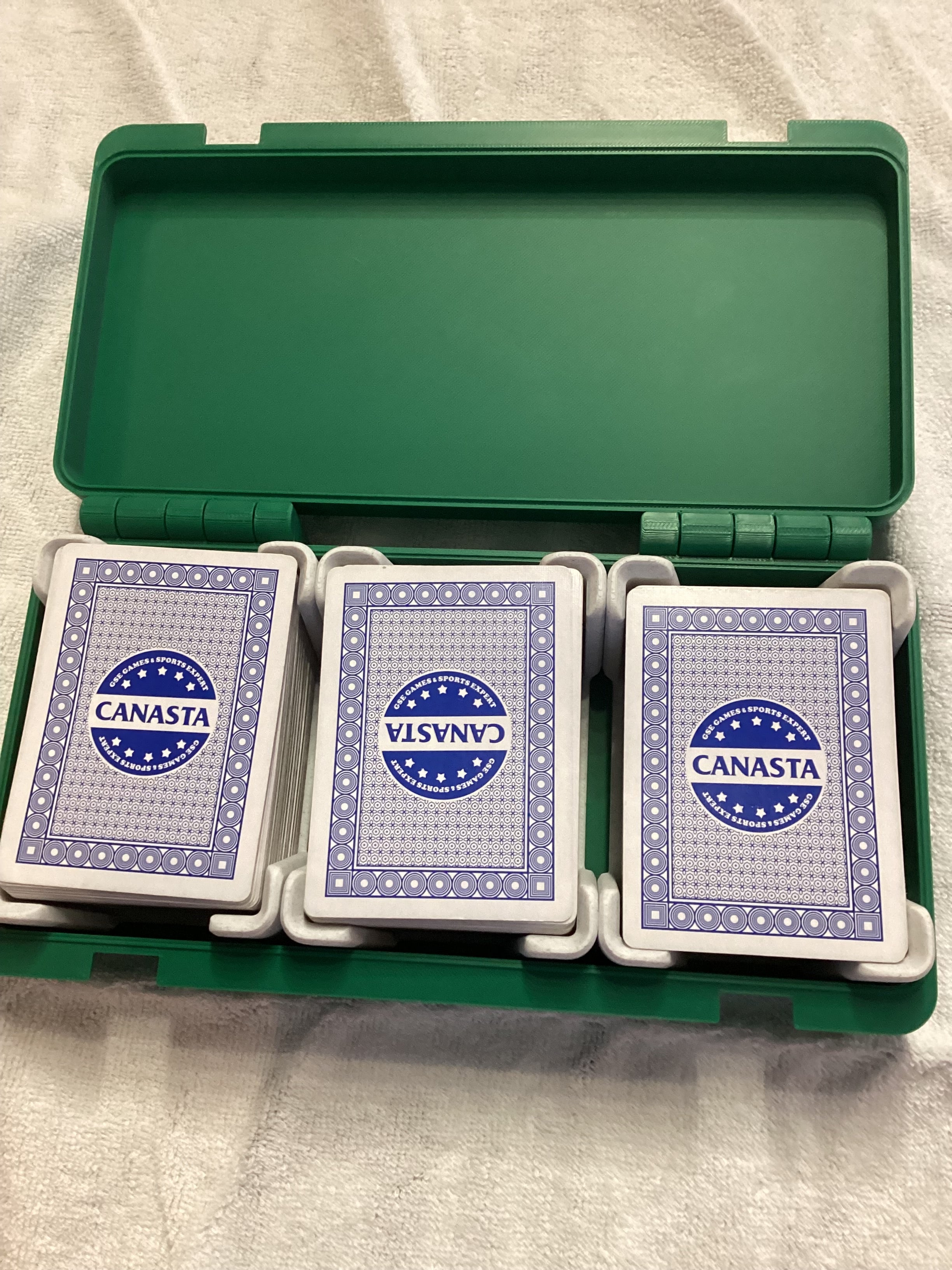 Canasta Card Storage Box – Holds 6 Decks, Home & Travel Organizer