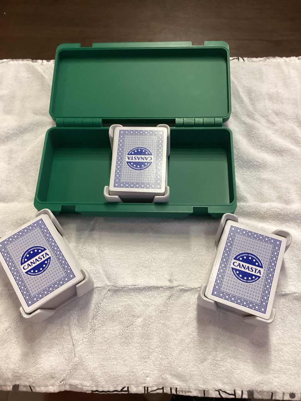 Canasta Card Storage Box – Holds 6 Decks, Home & Travel Organizer