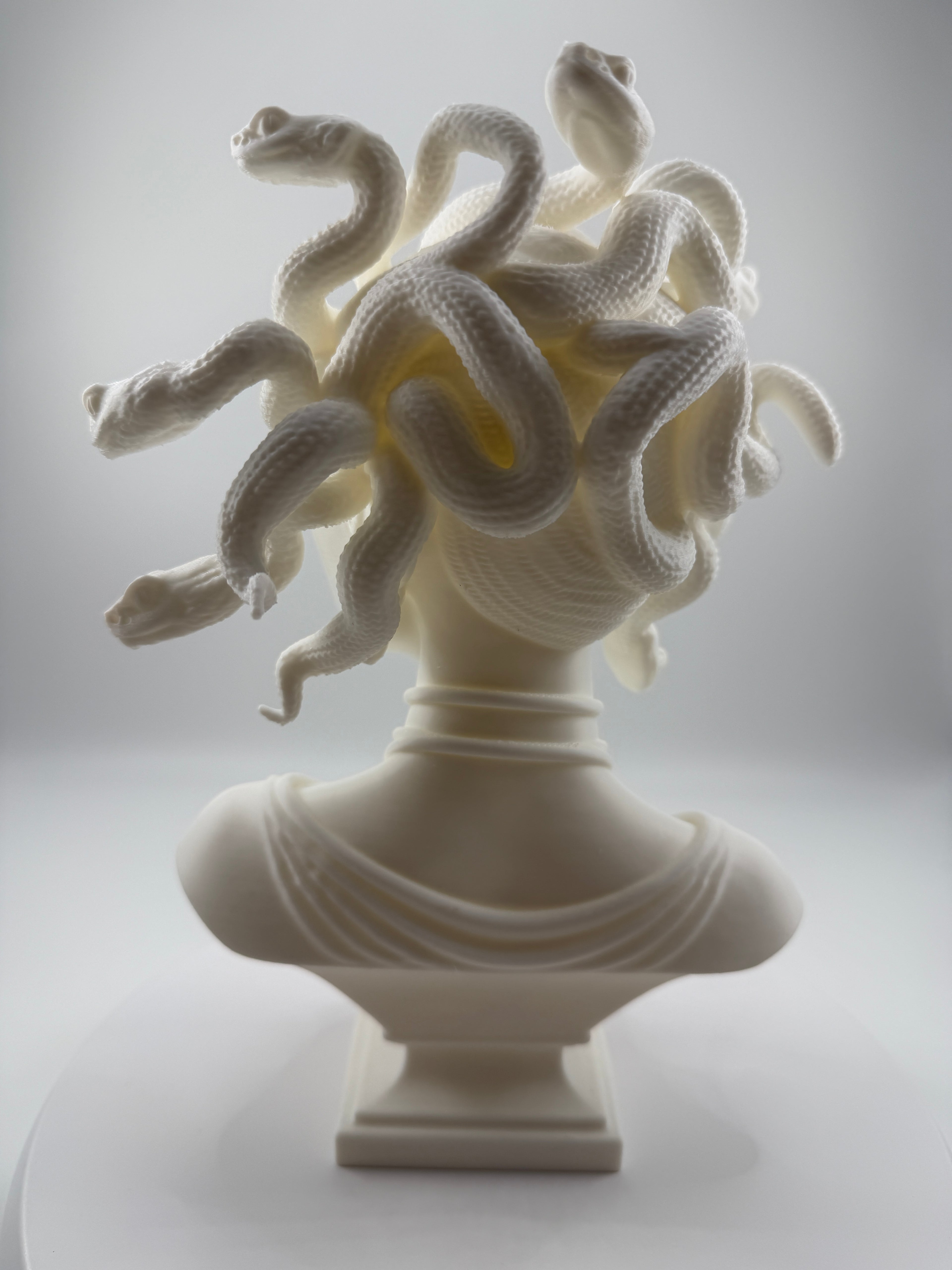 Medusa Bust Statue – 3D Printed Greek Mythology Sculpture, Gothic Home Accent