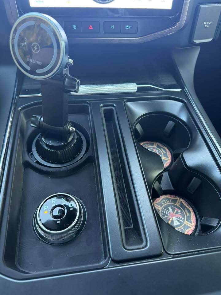 2021+ F150 Lightning Rotary Shift Conversion Mount with Cup Holder