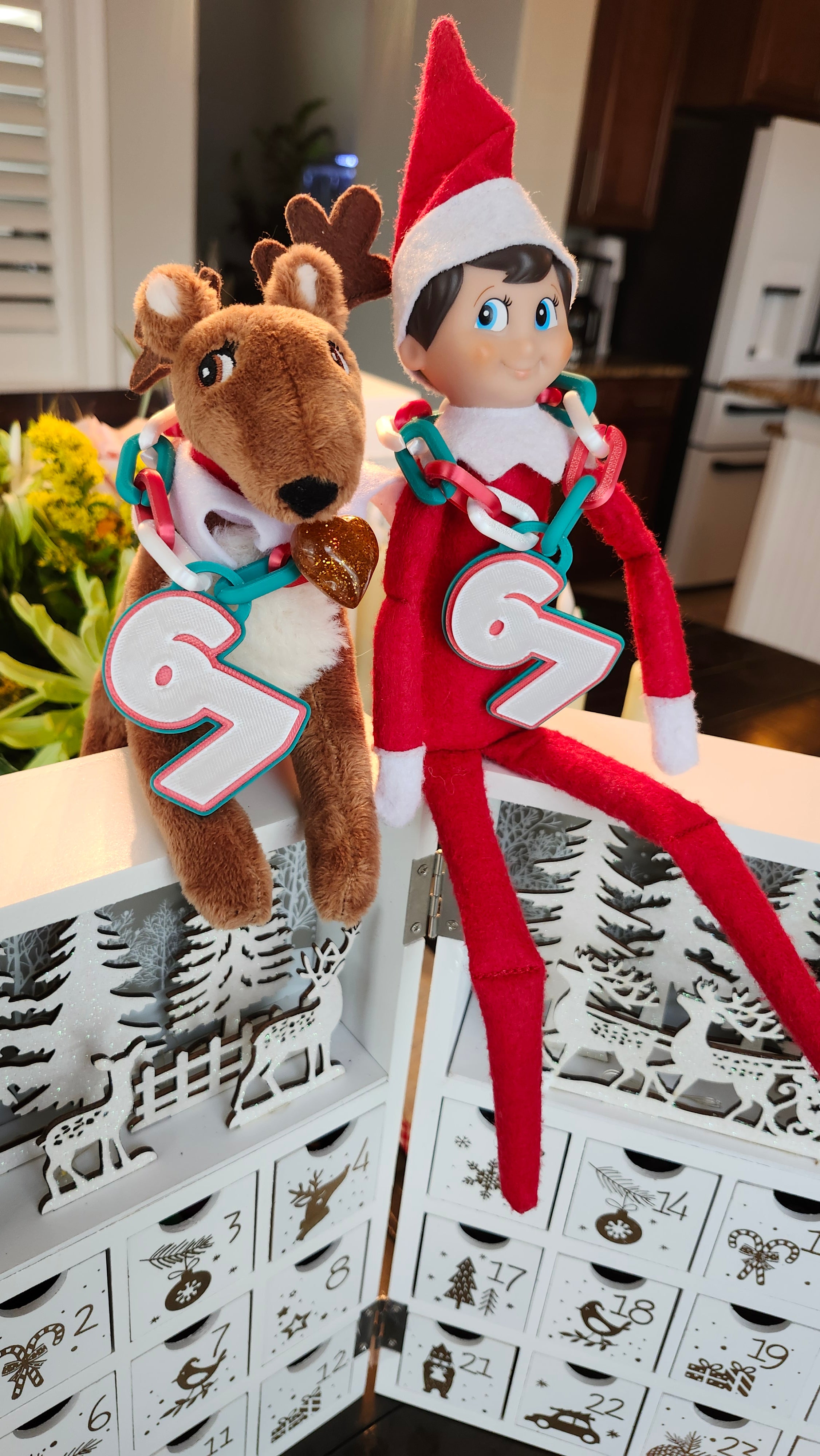 Elf On The Shelf - 67 Chain & Glasses