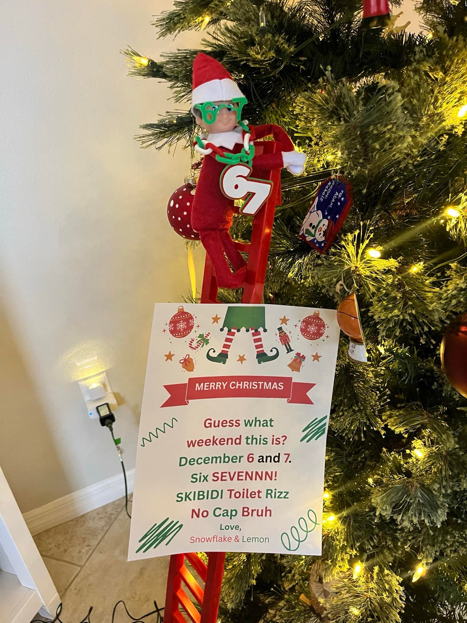 Elf On The Shelf - 67 Chain & Glasses