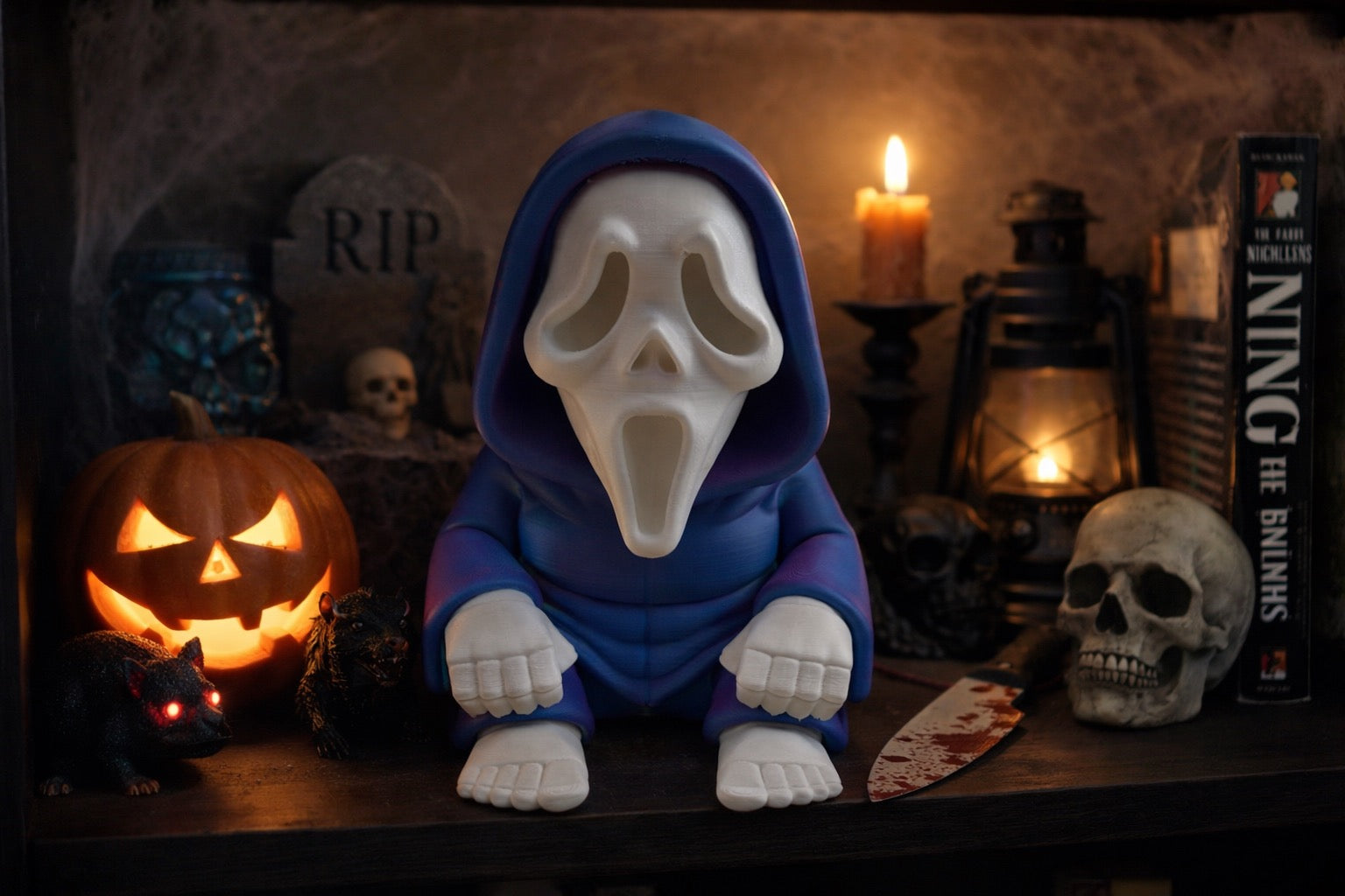 Hooded Ghost Figurine | Spooky Halloween Decor, Horror Decor